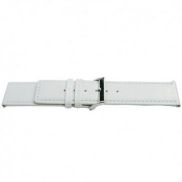 Horlogeband Universeel J505 Leder Wit 26mm